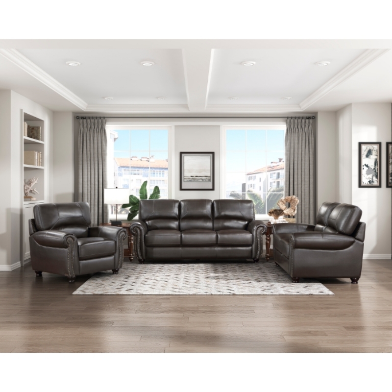 Picture of Genuine Leather Sofa, Loveseat and Chair