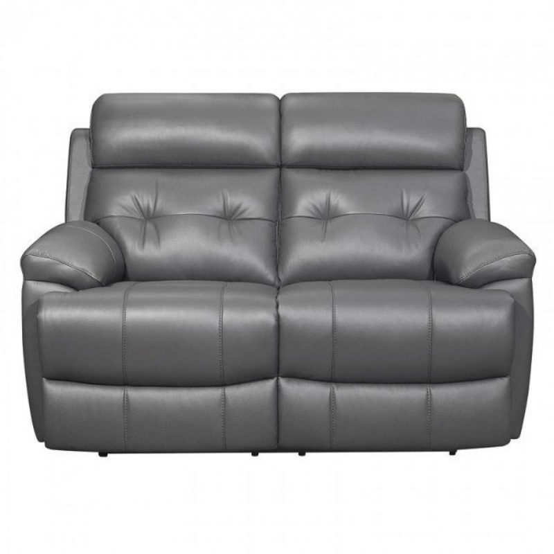 Picture of Dark Gray genuine leather loveseat