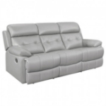 Picture of Silver genuine leather sofa