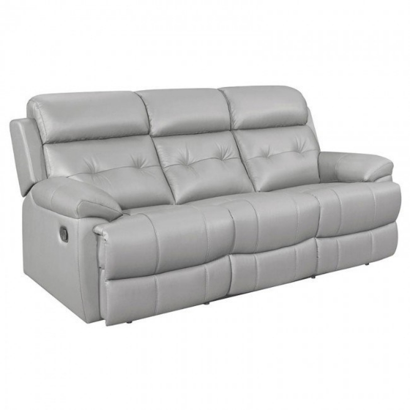Picture of Silver genuine leather sofa
