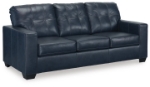 Picture of Navy Genuine Leather Sofa, Loveseat and Chair