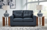 Picture of Navy Genuine Leather Sofa, Loveseat and Chair