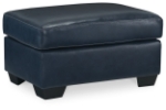 Picture of Navy Genuine Leather Ottoman
