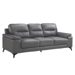 Picture of Genuine Leather Dark Grey Sofa
