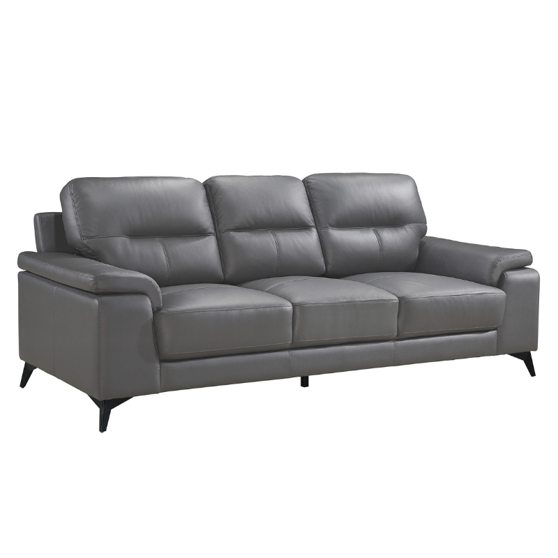Picture of Genuine Leather Dark Grey Sofa