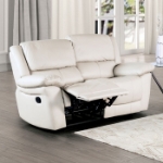 Picture of Genuine leather Manual Reclining Beige Loveseat