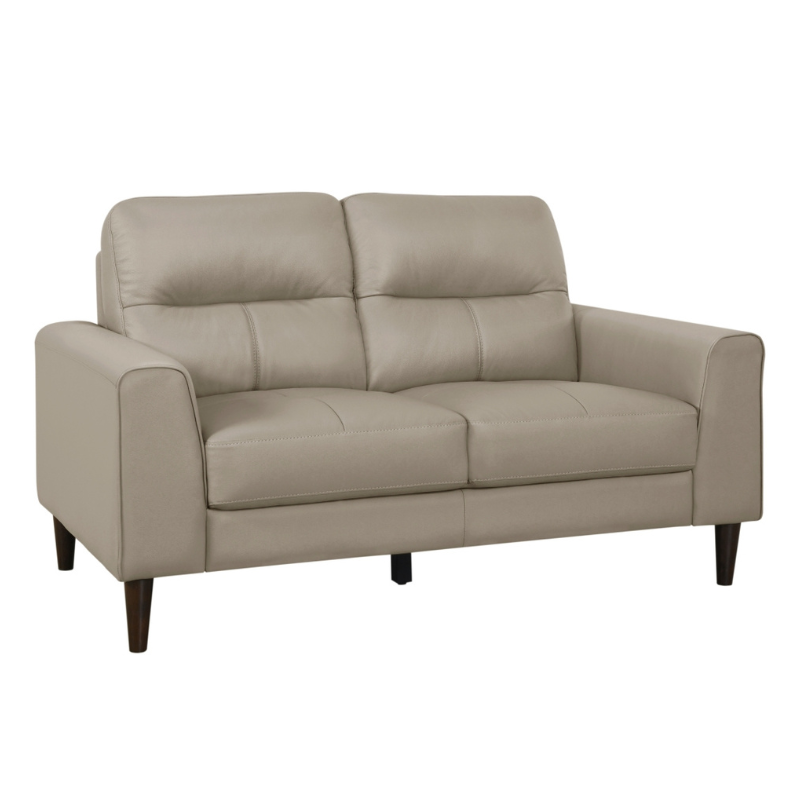Picture of Genuine Leather Latte Loveseat
