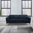 Picture of Genuine Leather Navy Blue Sofa