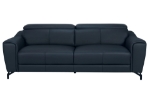 Picture of Genuine Leather Navy Blue Sofa and Loveseat