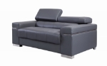Picture of Genuine Leather Grey Loveseat