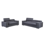 Picture of Genuine Leather Grey Sofa and Loveseat