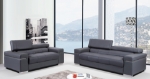 Picture of Genuine Leather Grey Sofa and Loveseat