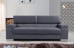 Picture of Genuine Leather Grey Sofa and Loveseat