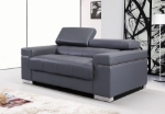 Picture of Genuine Leather Grey Sofa and Loveseat