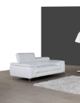 Picture of Genuine Leather White Loveseat