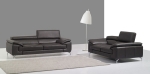Picture of Genuine Leather Grey Loveseat
