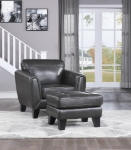 Picture of Genuine leather Black Chair