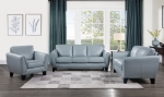 Picture of Genuine leather Aqua Sofa, Loveseat and Chair