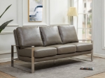 Picture of Gold/Silver Frame Leather Full Size Grey Sofa