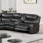 Picture of Leather reclining sectional w/ Storage and 2 Cup holders