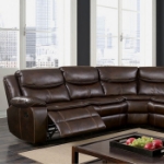 Picture of Leather reclining sectional w/ Storage and 2 Cup holders