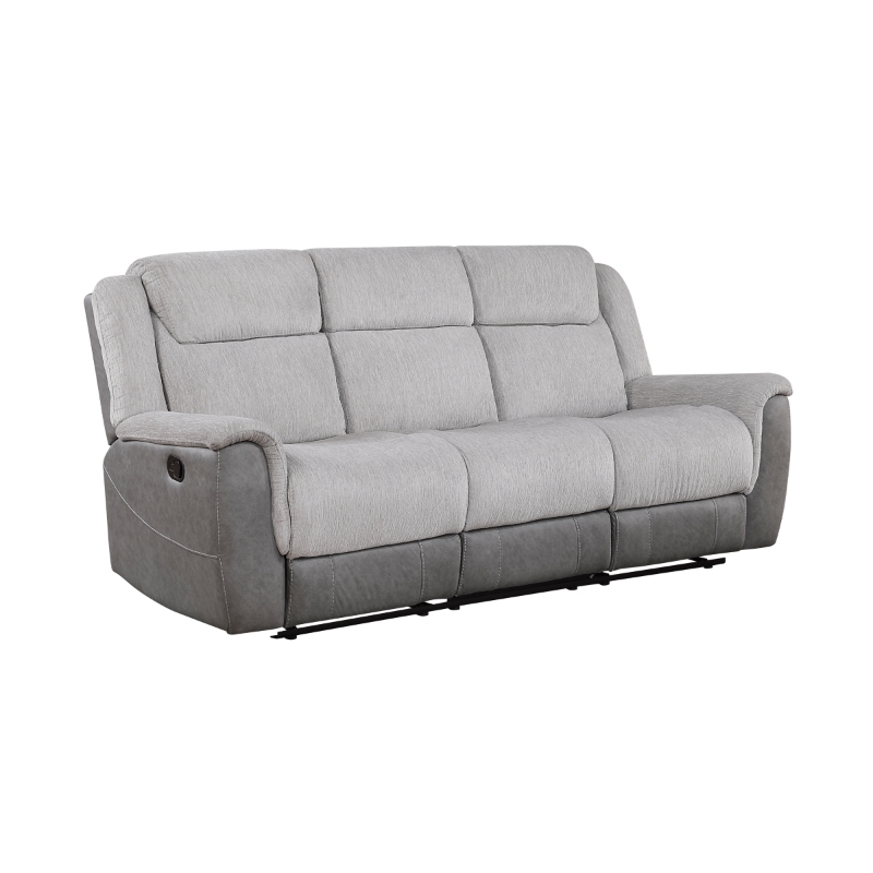 Picture of Grey or White Finish Reclining Sofa