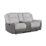 Picture of Grey or White Finish Reclining Loveseat