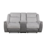 Picture of Grey or White Finish Reclining Loveseat