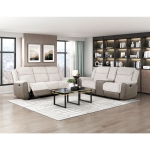 Picture of White Reclining Sofa, Loveseat and Reclining Chair