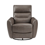 Picture of Genuine leather Dark brown Glider Reclining Chair