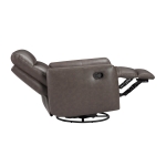 Picture of Genuine leather Dark brown Glider Reclining Chair