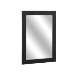 Picture of Black Leather Dresser and Mirror