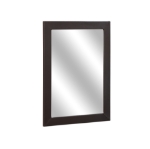Picture of Dark Brown Leather Dresser and Mirror