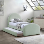 Picture of Fabric Upholstered Twin Trundle Bed