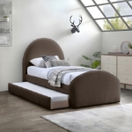 Picture of Fabric Upholstered Twin Trundle Bed
