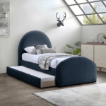 Picture of Fabric Upholstered Twin Trundle Bed
