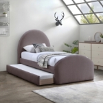 Picture of Fabric Upholstered Twin Trundle Bed
