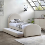 Picture of Fabric Upholstered Twin Trundle Bed