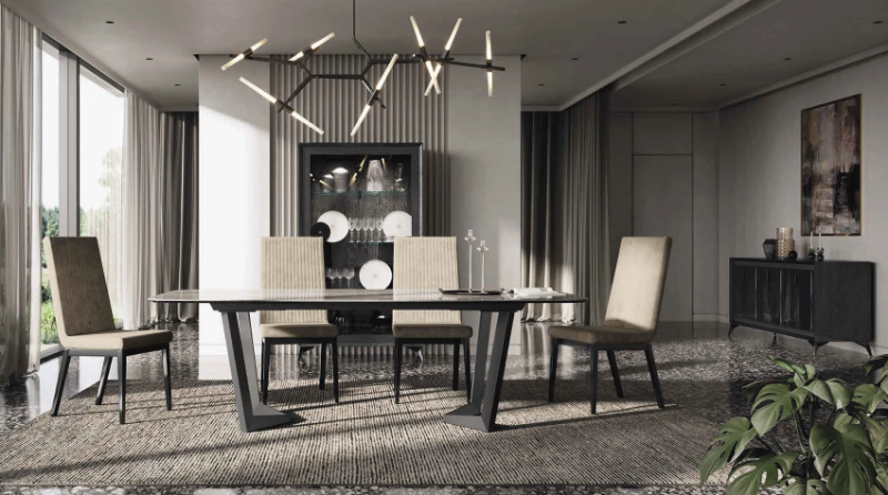 Picture of 78.7" / 98.4" / 118.10" / 138.75" standing up to 138" Extendable Dining Table
