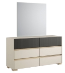 Picture of Champagne Color Gloss Dresser and Mirror