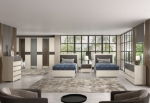 Picture of Champagne Color Gloss Bedroom Set