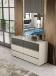 Picture of 5Pc Champagne Color Gloss Bedroom Set