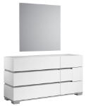Picture of Gloss White Dresser and Mirror