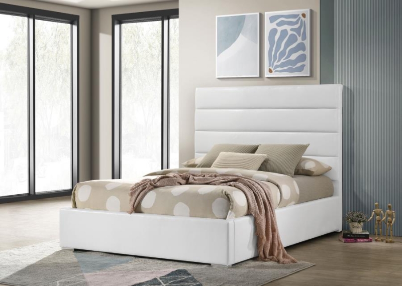 Picture of 44" Upholstered Platform Bed White
