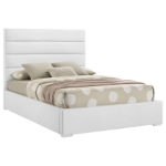 Picture of 44" White leather Upholstered Platform Bed