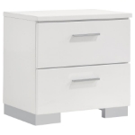 Picture of 2-drawer Nightstand White High Gloss