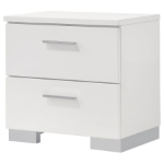 Picture of 2-drawer Nightstand White High Gloss