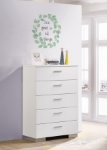 Picture of 5-piece Full Bedroom Set White High Gloss