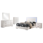 Picture of 5-piece Full Bedroom Set White High Gloss