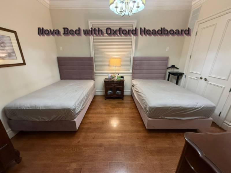 Picture of Pink Nova bed with Oxford Headboard